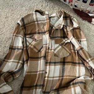brown flannel